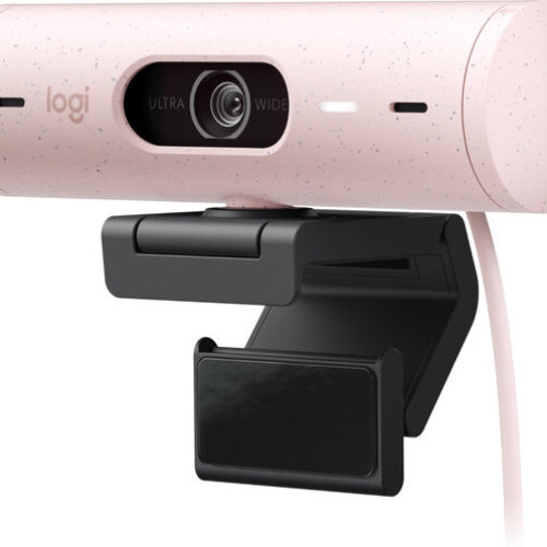 Cámara Web Logitech Brio 500 – 1080P – Micrófono – USB-C – Rosa – 960-001418