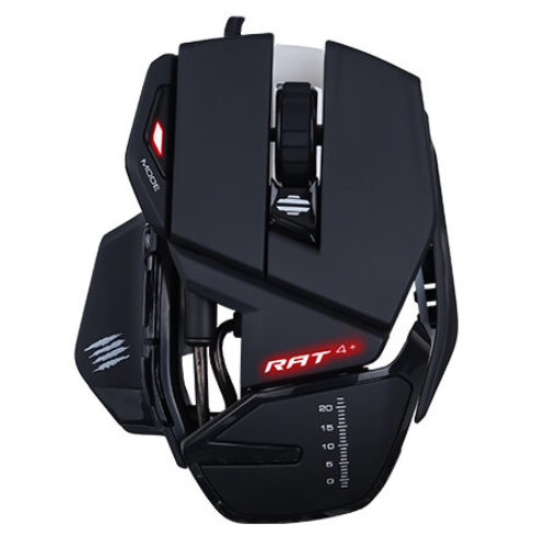 Mouse Gamer Mad Catz R.A.T. 4+ – Alámbrico – USB – Negro – MR03MCAMBL00