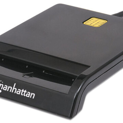 Lector de Tarjetas Inteligentes Manhattan 102049 – USB 2.0 – 1 Mt – Negro – 102049
