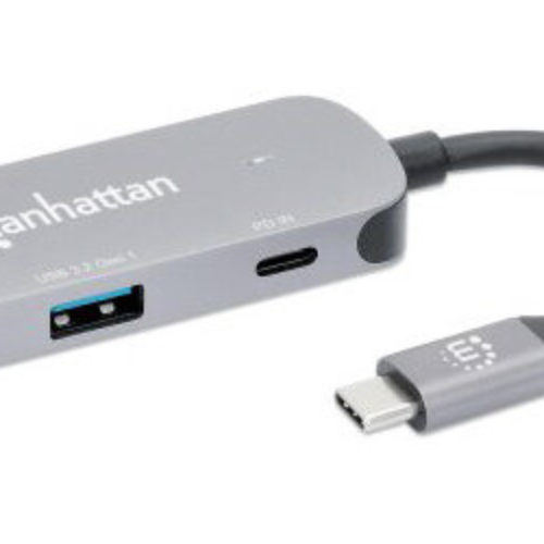 Docking Station Manhattan 130707 – USB-C/USB/HDMI – Plata – 130707