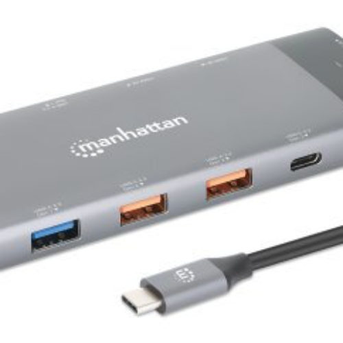 Docking Station Manhattan 130714 – HDMI – USB-A – USB-C – RJ-45 – 130714
