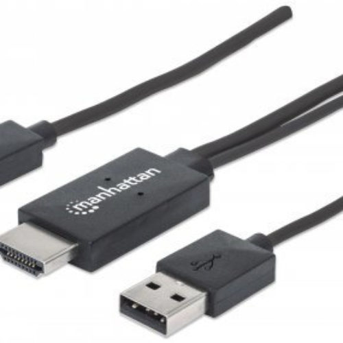 Adaptador MHL Manhattan – Micro USB a HDMI – Alimentación USB – 1080p – 151511