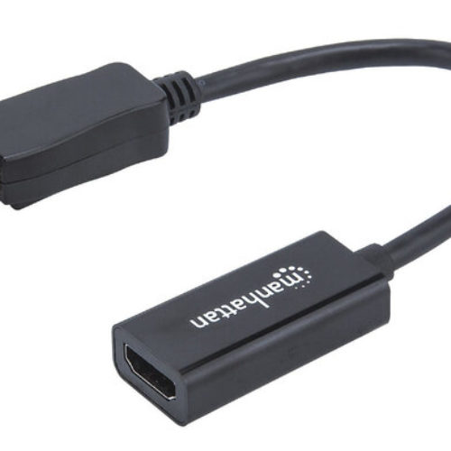 Adaptador de Video Manhattan – DisplayPort a HDMI – 1920×1200 – 15 cm – 151634