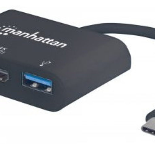 Convertidor USB-C a HDMI Manhattan – USB 3.0 – USB-C – Carga – 152037