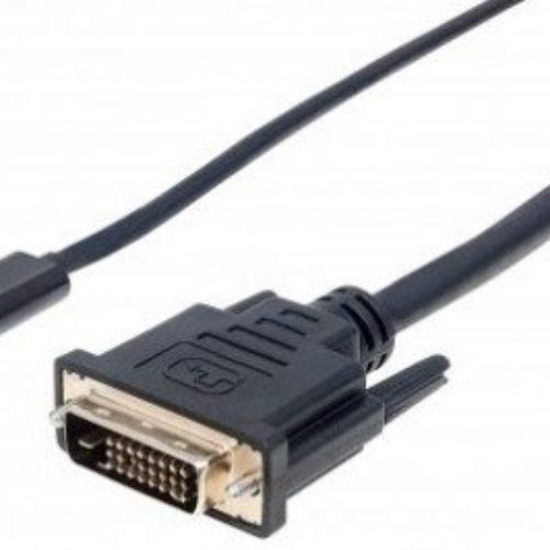 Cable Adaptador Convertidor Manhattan 152457 – USB-C a DVI-D – 2M – Negro – 152457