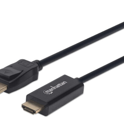 Cable de Video Manhattan 152679 – DisplayPort a HDMI – 1080p – 1.8m – Negro – 152679
