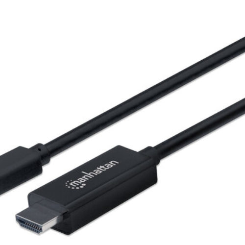Cable Manhattan 153232 – Mini DisplayPort a HDMI – 1.8 Mts – Resoluciones de video Full-HD – Negro – 153232