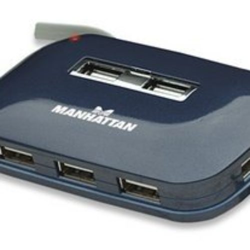 Hub USB Manhattan 2.0 Ultra – 7 Puertos – Con Fuente – 161039