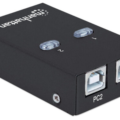 Hub Manhattan USB 1:2 Comparte 1 Dispositivo a 2 PC – 162005