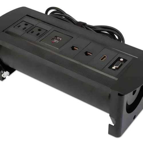 Caja de Conexión Manhattan – 2 Contactos – 2x USB – 2x RJ-45 – HDMI – VGA – 164856