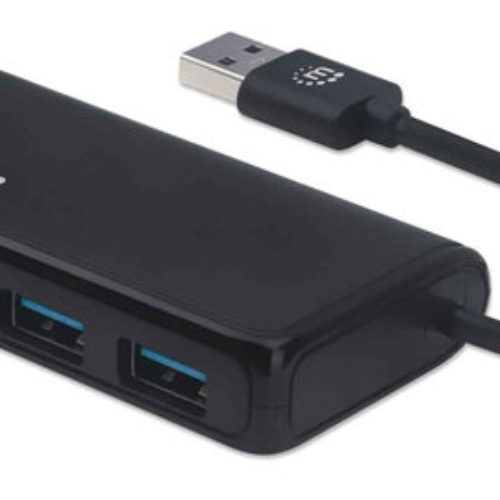 Hub USB Manhattan 164900 – 4 Puertos – USB 3.2 – Conector USB-A – 164900