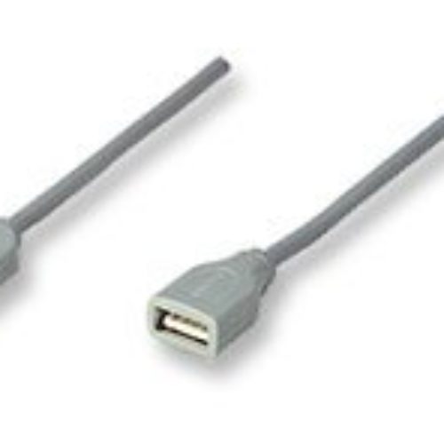 Cable de Extensión Manhattan USB – 1.8m – Gris – 165211
