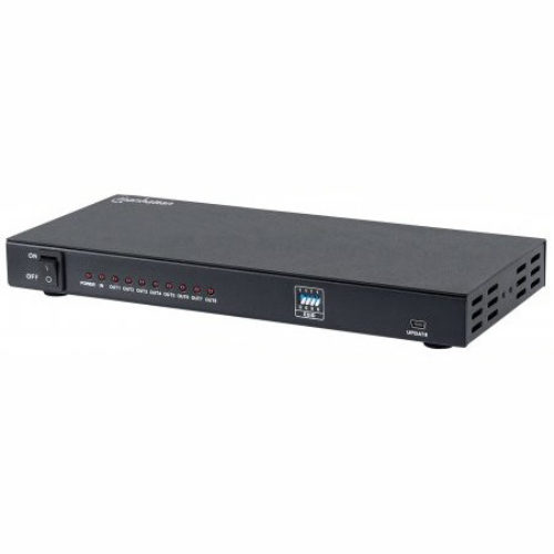 Divisor de vídeo Manhattan 207560 – 8 puertos – HDMI – Negro – 207560