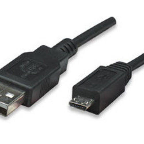 Cable USB 307161 Manhattan – USB 2.0 – A-micro B – 1m – Negro – 307161