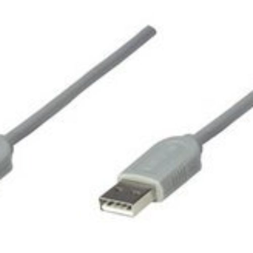 Cable USB Manhattan – 1.8mts – Gris – 317887