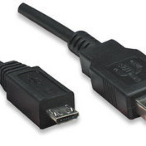 Cable USB Manhattan – Alta Velocidad – 2.0 – A-micro B – 3m – Negro – 325684