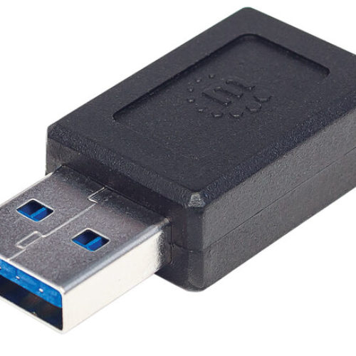 Adaptador Manhattan 354714 – USB A a USB C – Macho a Hembra – Negro – 354714