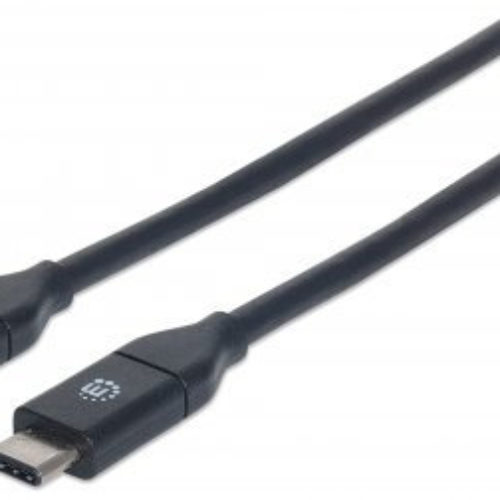 Cable USB Manhattan 354899 – USB C – Macho – 50 Cm – Negro – 354899