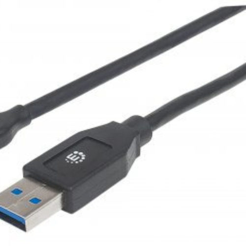 Cable USB Manhattan 354974 – USB C – USB A – 2 m – Negro – 354974