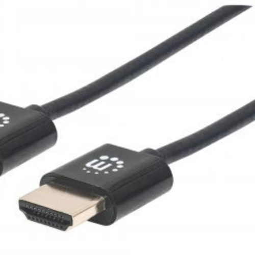 Cable HDMI Manhattan Ultradelgado – 1 M – Velocidad Ethernet – Negro – 394352