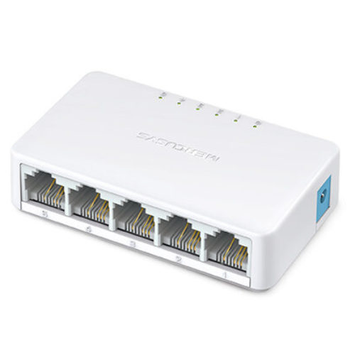 Mini Switch MERCUSYS MS105 – 5 Puertos – Fast Ethernet – No Gestionado – Blanco – MS105