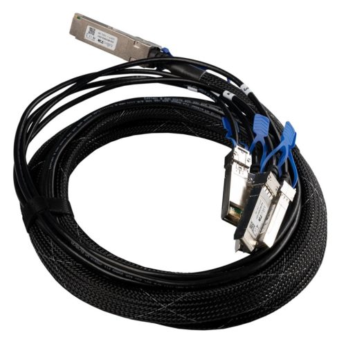 Cable de Conexión MikroTik XQ+BC0003-XS+ – QSFP+ a SFP+ – 3M – XQ+BC0003-XS+