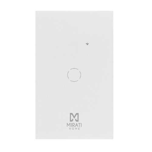 Apagador de Pared Inteligente MIRATI HOME M1SI2 – Wi-Fi – 1 Apagador Touch – M1SI2