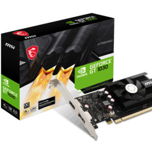 Tarjeta de Video MSI GeForce GT 1030 4GD4 LP OC - 4GB - 64-bit - PCI-E 3.0 - DDR4 - HDMI - DisplayPort - GEFORCE GT 1030 4GD4 LP OC