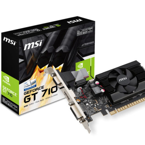 Tarjeta de Video MSI GeForce GT 710 2GD3 LP – 2GB – 64-Bit – PCI-E 2.0 – GDDR3 – VGA – DVI – HDMI – GT 710 2GD3 LP