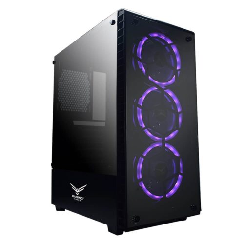 Gabinete Gamer Naceb Hydra – ATX – 3x Ventilador Frontal – Panel Lateral – RGB – NA-0602