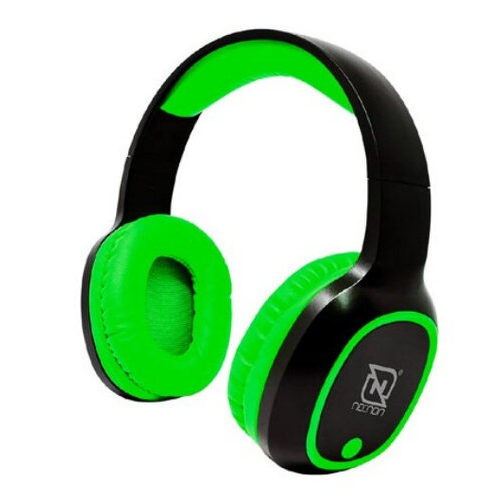 Audífonos Necnon NBH-04 PRO – Inalámbrico – 3.5mm – Bluetooth – Negro con Verde – NBAB042600
