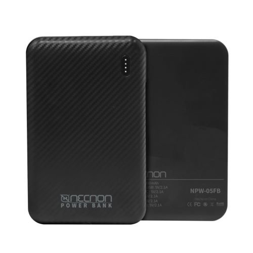 Power Bank Necnon NPW-05FB – 5000 mAh – USB – Negro – NBPB0501FB