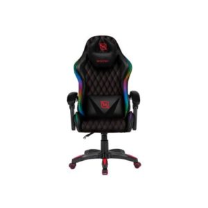 Silla Gamer Necnon NSG-RGB-1 - Soporta 150 kg - RGB - Negro con Rojo - NBSGR125RG