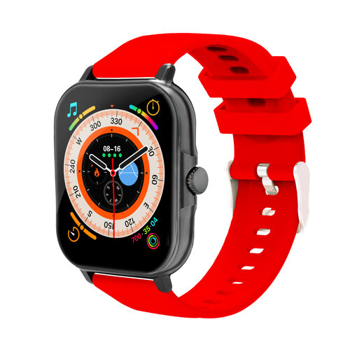 Smartwatch Necnon NSW-201 – 1.81″ – Touch – Bluetooth – iOS/Android – Negro con Rojo – NBSW2125SI