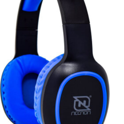 Audífonos Necnon NBH-04 PRO – Inalámbrico/Alámbrico – 3.5mm – Bluetooth – Negro con Azul – NBAB042300