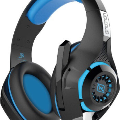 Diadema Gamer Necnon NBHG-VIPER – Alámbrica – Micrófono Retráctil – LED – Azul con Negro – NCAGVI03SI