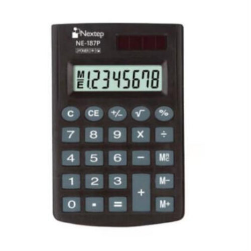 Calculadora Nextep NE-187P – 8 Dígitos – De Bolsillo – Solar/Batería – NE-187P