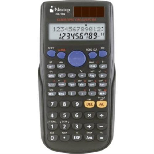 Calculadora Científica Nextep NE-196 – 10+2 Dígitos – Negro – NE-196
