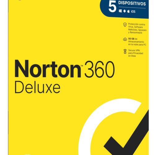 Antivirus Norton 360 Deluxe – 5 Dispositivos – 1 Año – 21404361