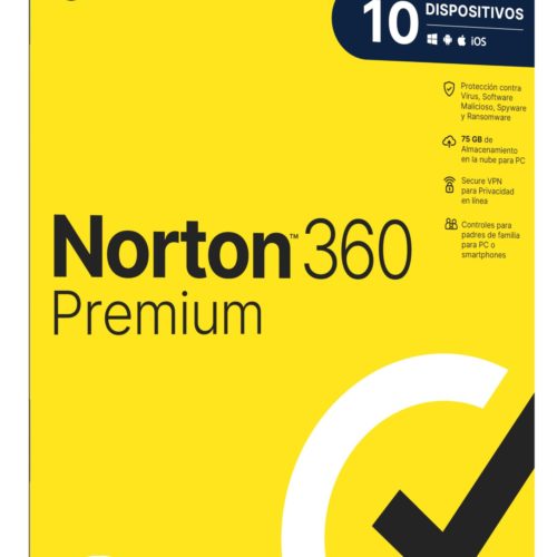 Antivirus Norton 360 Premium – 10 Dispositivos – 1 Año – 21404383