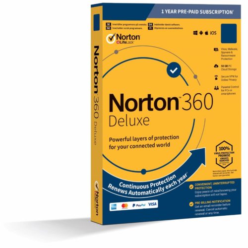 Licencia Norton 360 Deluxe – 3 Dispositivos – 1 Año – SOFNRT1690