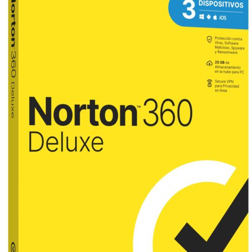 Antivirus Norton 360 Deluxe – 3 Dispositivos – 1 Año – Caja – TMNR-033