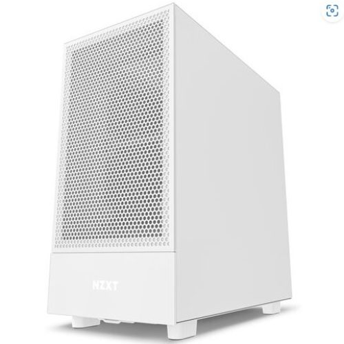 Gabinete Gamer NZXT H5 Flow – Media Torre – ATX/Micro ATX/Mini ITX/E-ATX – 2 Ventiladores – Panel Lateral – Blanco – CC-H51FW-01