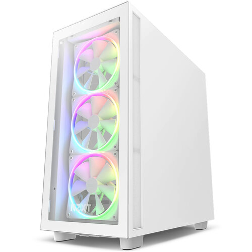 Gabinete Gamer NZXT H7 Elite – Media Torre – ATX/E-ATX/Micro ATX/Mini-ITX – 3x Ventiladores – Panel Lateral – Blanco – CM-H71EW-01