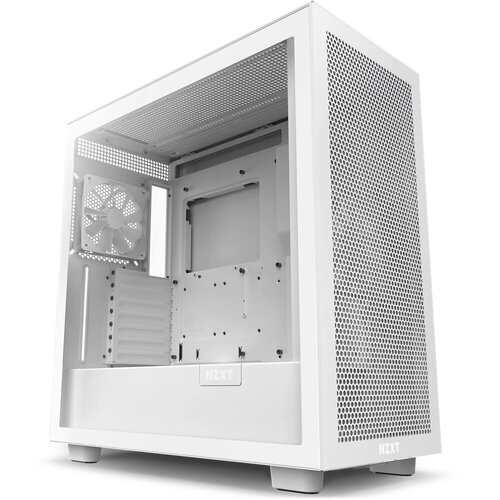 Gabinete Gamer NZXT H7 Flow – Media Torre – E-ATX/ATX/Micro ATX/Mini-ITX – Panel Lateral – Blanco Matte – CM-H71FW-01