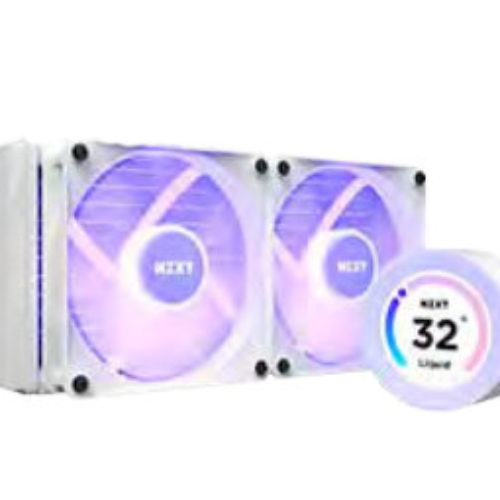 Enfriamiento Líquido NZXT Kraken Elite 240 RGB – 2x Ventiladores – 1800RPM – Blanco – RL-KR24E-W1