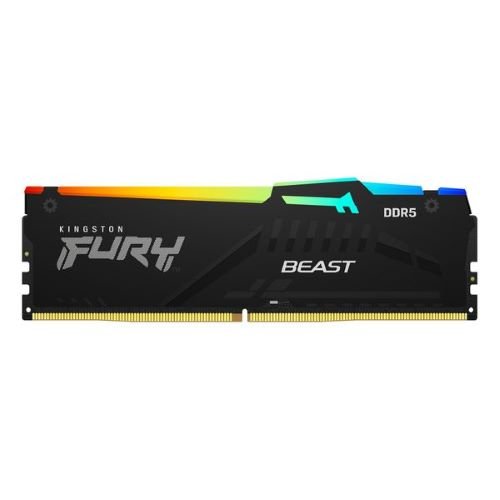 Memoria RAM Kingston FURY Beast RGB – DDR5 – 16GB – 4800MHz – UDIMM – Para PC – KF548C38BBA-16