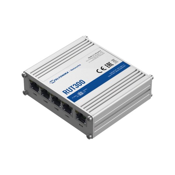 Router Industrial Teltonika RUT300 - VPN - 1 Puerto WAN - 4 Puertos LAN - 10/100 Mbps - RUT300
