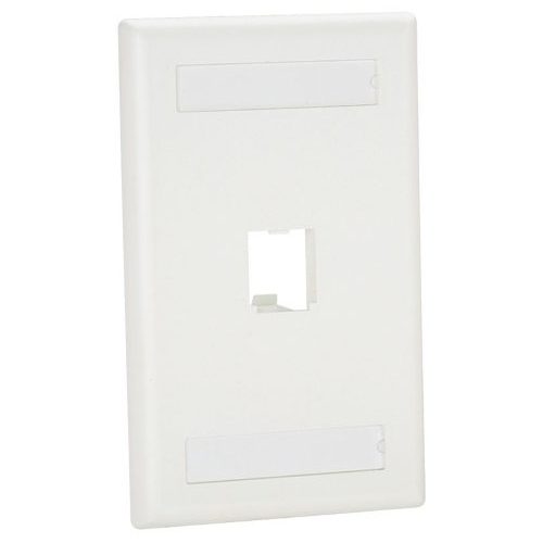 Placa de Pared Panduit – Vertical – 1 Salida – Mini-com – Espacios para Etiquetas – Blanco – CFPL1IWY