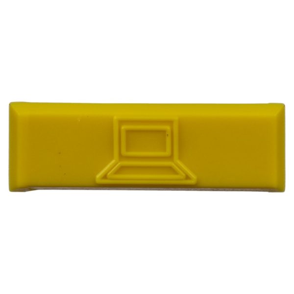 Paquete de Iconos de Datos Panduit CIDYL-C - De Instalación a Presión - Plástico - Para Jacks Mini-Com - 100 Iconos - Amarillo - CIDYL-C